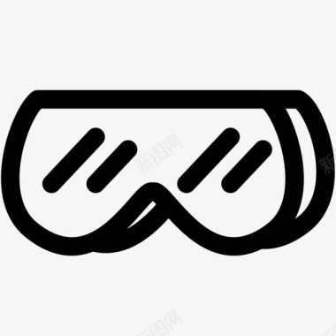 安全眼镜护目镜面罩图标图标