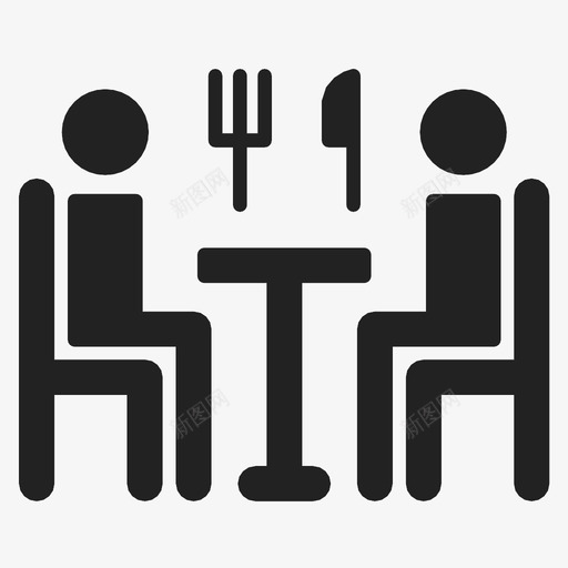 在咖啡馆吃饭叉子刀图标svg_新图网 https://ixintu.com 刀 叉子 在咖啡馆吃饭 说话