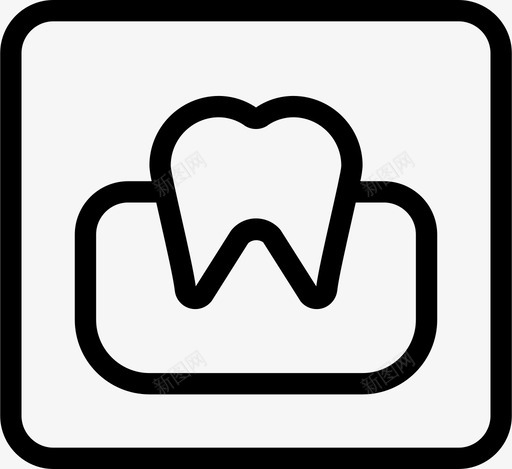 牙科记录牙医牙齿图标svg_新图网 https://ixintu.com x光 医用24px轮廓 牙医 牙科记录 牙齿