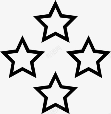 星星四颗图标图标
