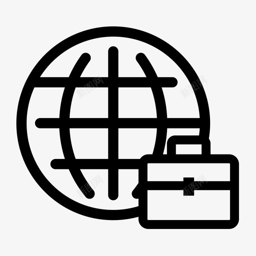 商务旅行公文包全球图标svg_新图网 https://ixintu.com 会议 全球 公文包 商务旅行 旅行 营销