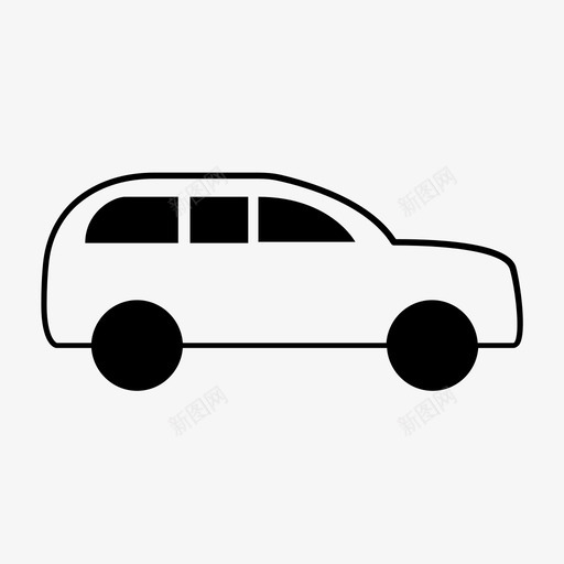 汽车家用汽车交通工具图标svg_新图网 https://ixintu.com 交通工具 家用汽车 汽车