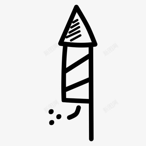 火箭圣诞节爆竹图标svg_新图网 https://ixintu.com 圣诞节 排灯节涂鸦 新年 火箭 烟花 爆竹 节日