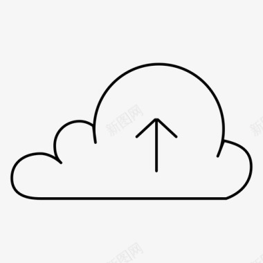 云上传上传到云单像素笔划图标图标
