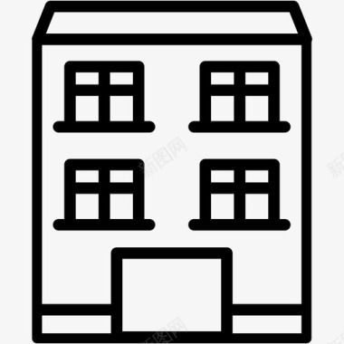 建筑物公寓房产图标图标