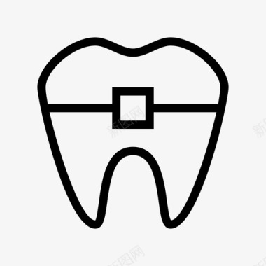 牙套牙医医院薄图标图标