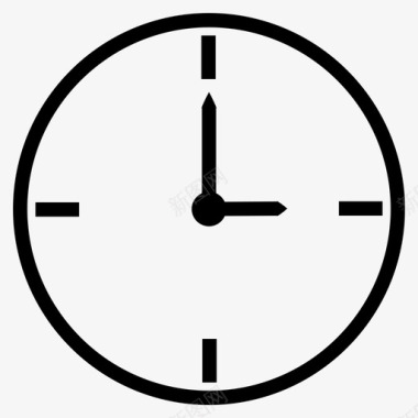 时钟3点钟时间图标图标