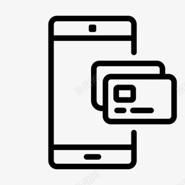 智能手机支付信用卡用户界面图标图标
