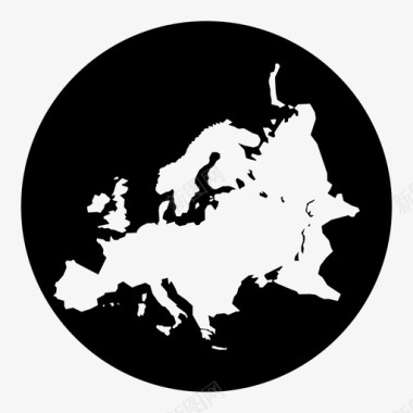 欧洲欧洲地图领土图标图标