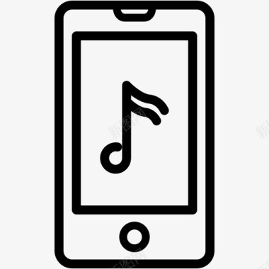 移动音乐备忘iphone智能手机图标图标