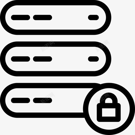 锁定服务器数据数据库图标svg_新图网 https://ixintu.com 代理 存储 数据 数据库 服务器卷4行 锁定服务器