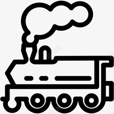 火车引擎机车运输图标图标