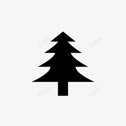 松树圣诞节圣诞树图标svg_新图网 https://ixintu.com 冬天 圣诞树 圣诞节 松树