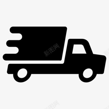 送货送货卡车送货上门图标图标