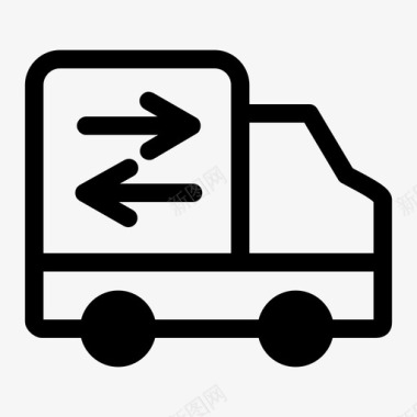 卡车商品运输工具图标图标