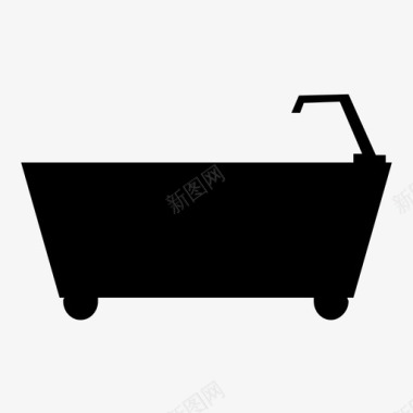 浴缸浴室卫生设备图标图标
