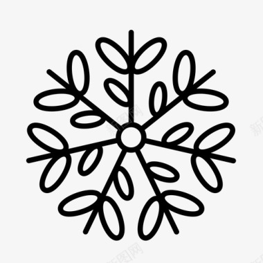 雪花圣诞节装饰品图标图标