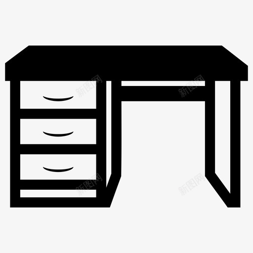 办公桌家具书桌图标svg_新图网 https://ixintu.com 书桌 办公桌 家具 桌子