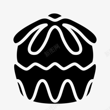 蛋糕甜点派对图标图标