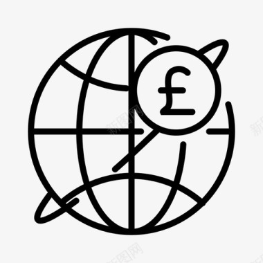 全球转账银行业务欧元兑换图标图标