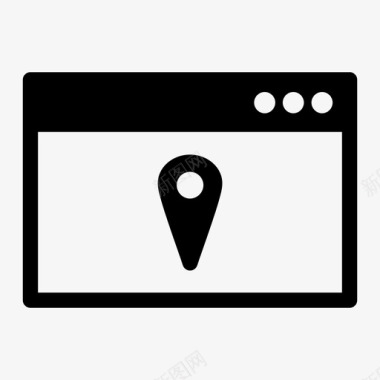 浏览器位置浏览器窗口地图pin图标图标