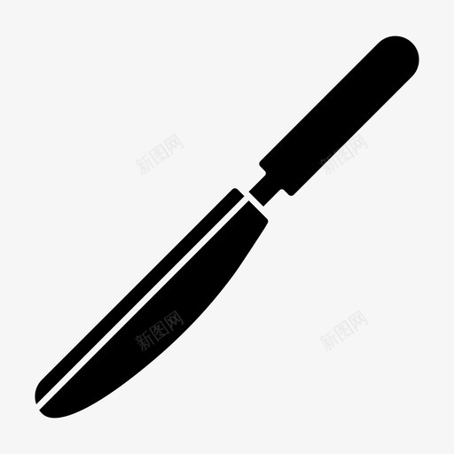 餐刀切割餐具图标svg_新图网 https://ixintu.com 切割 厨房用具 工具 餐具 餐刀