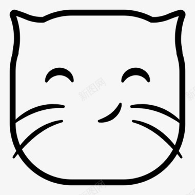 猫笑表情情感图标图标