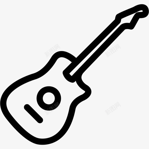吉他艺术乐器图标svg_新图网 https://ixintu.com 乐器 吉他 声音 艺术 音乐