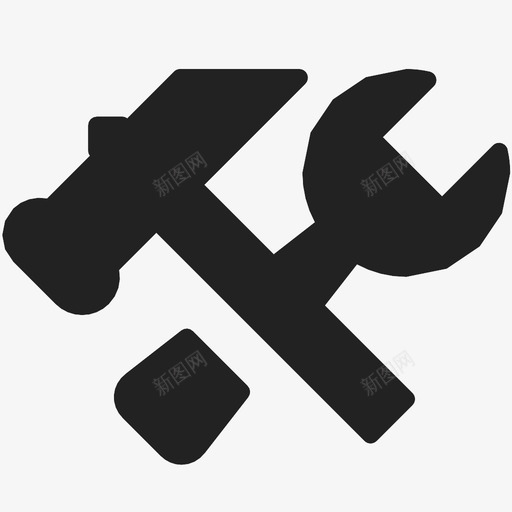 锤子和扳手家装工具图标svg_新图网 https://ixintu.com 家装 工具 锤子和扳手