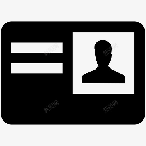 身份证帐户个人资料图标svg_新图网 https://ixintu.com 个人资料 办公室7 帐户 用户 身份证