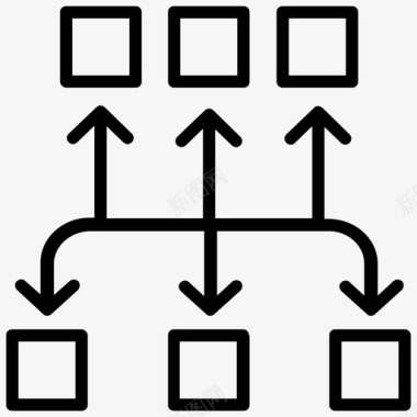 工作流规划层次结构网络共享图标图标