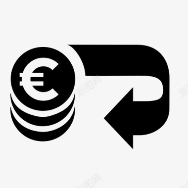 跨行转账欧元自助图标图标