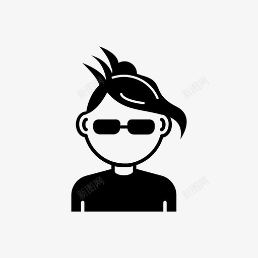 戴眼镜的女人化身用户图标svg_新图网 https://ixintu.com 化身 戴眼镜的女人 用户