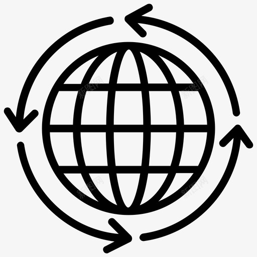 全球连接世界各地全球通信图标svg_新图网 https://ixintu.com 世界各地 全球箭头 全球连接 全球通信 国际 项目管理线图标