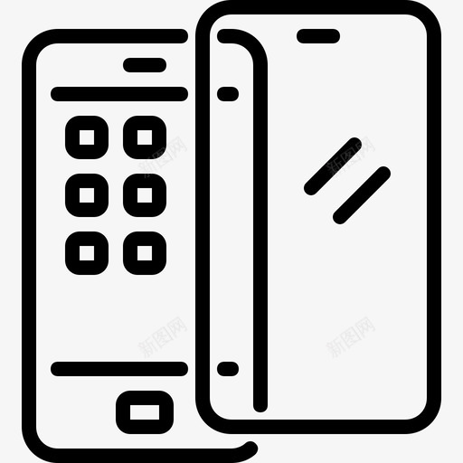 玻璃屏幕保护器薄膜电话图标svg_新图网 https://ixintu.com 玻璃屏幕保护器 电子线路 电话 薄膜