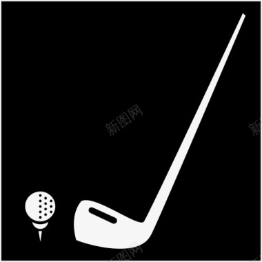 高尔夫球杆铁杆推杆图标图标