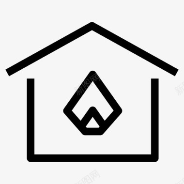 家用燃气采暖消防住宅图标图标
