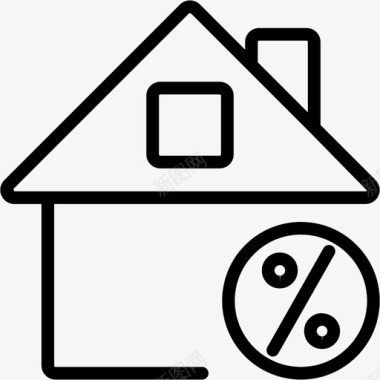 住宅百分比公寓房屋图标图标