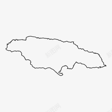 牙买加地图美洲加勒比海图标图标