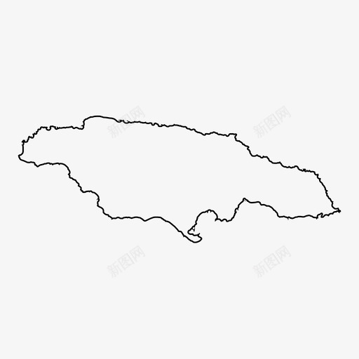 牙买加地图美洲加勒比海图标svg_新图网 https://ixintu.com 加勒比海 牙买加地图 美洲 轮廓图