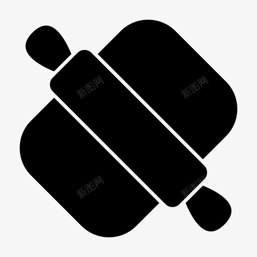 擀面杖擀面团食品图标svg_新图网 https://ixintu.com 厨房 厨房用具 擀面团 擀面杖 糕点 食品