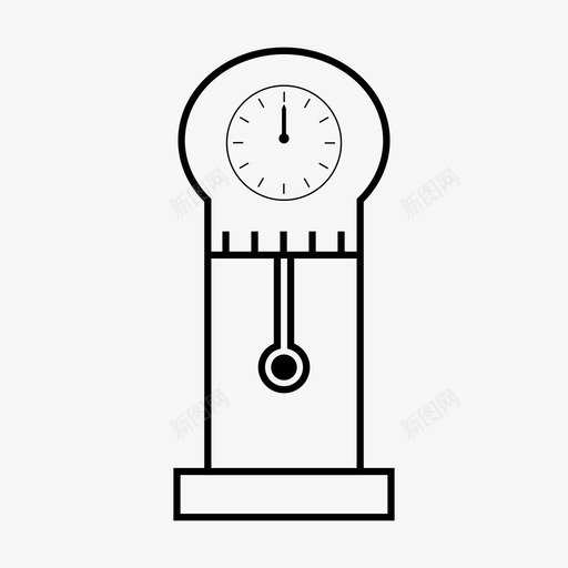祖父时钟钟表时间图标svg_新图网 https://ixintu.com 时间 祖父时钟 钟表