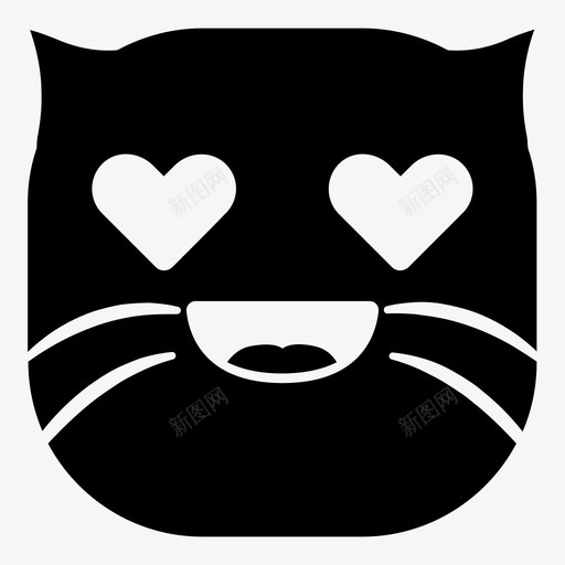 可爱的猫表情符号韩娜表情猫版图标svg_新图网 https://ixintu.com 可爱的猫 表情符号 韩娜表情猫版