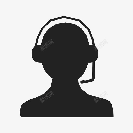 接线员客服耳机图标svg_新图网 https://ixintu.com 专业 客服 接线员 耳机