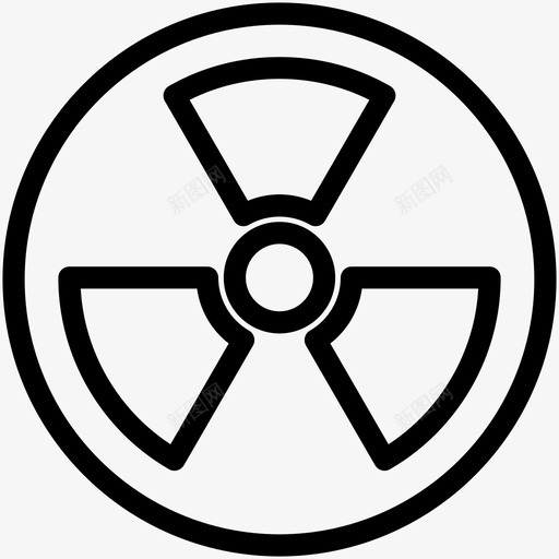 放射性危险核图标svg_新图网 https://ixintu.com 危险 性质 放射性 核 符号 辐射