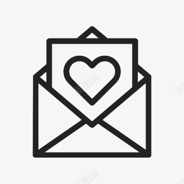 情书邮件情人节图标图标