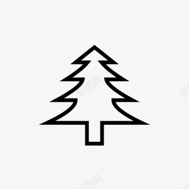 松树圣诞节圣诞树图标图标