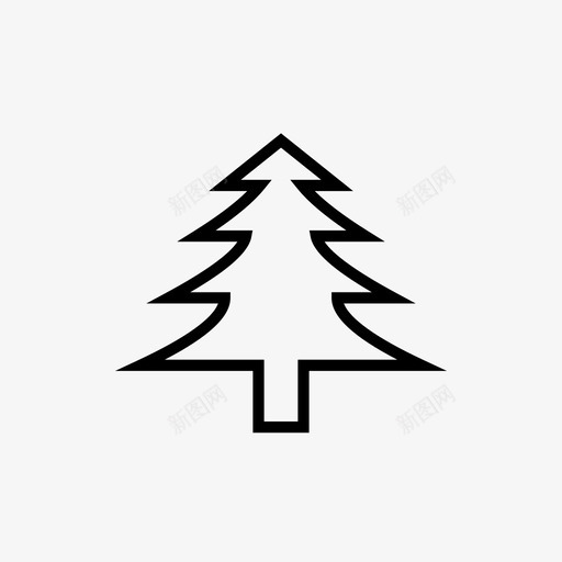 松树圣诞节圣诞树图标svg_新图网 https://ixintu.com 冬天 圣诞树 圣诞节 松树
