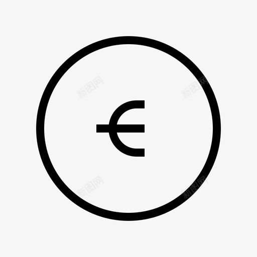 欧元硬币金融金融薄图标svg_新图网 https://ixintu.com 欧元硬币 金融 金融薄