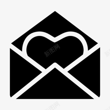 情书爱情问候邮件图标图标